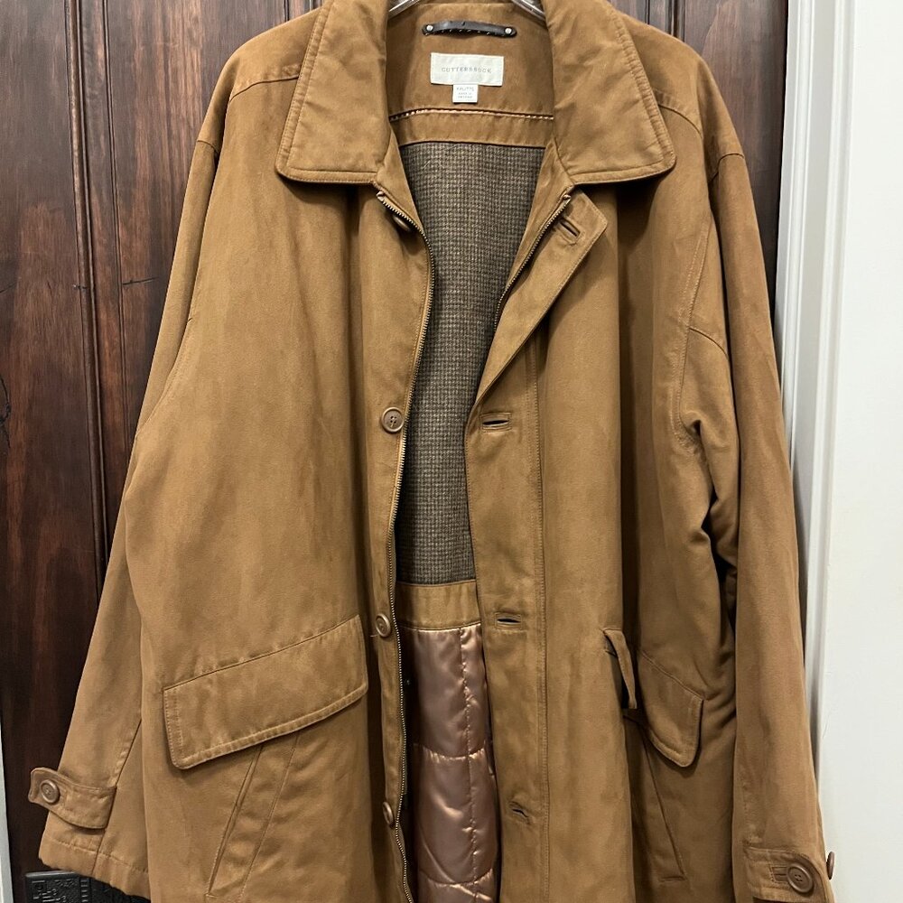 CUTTER & BUCK Faux Suede Button/Zip Coat - XXL